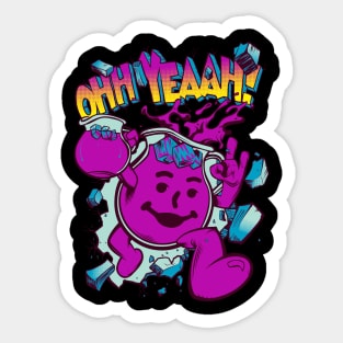 OHH YEAH! Kool Aid Man Purple Drank Sticker